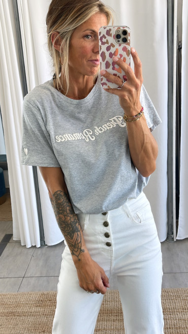 T-SHIRT ROMANCE GRIS