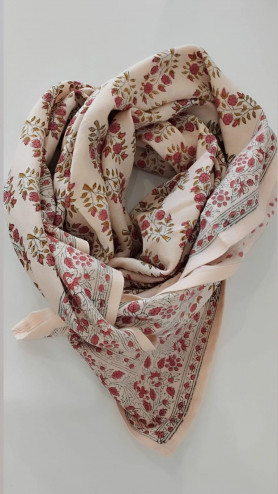 FOULARD BONHEUR ROSEE