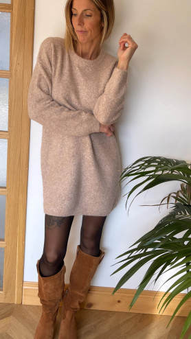 ROBE PULL HÉLÈNE CAMEL