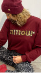 SWEAT AMOUR BORDEAUX