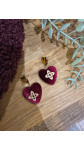 BOUCLE D'OREILLE COEUR VELOURS BDX