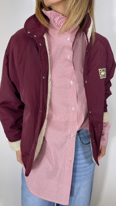 MANTEAU TIKI BORDEAUX